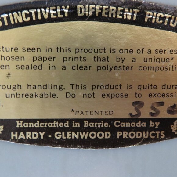 Hardy-Glenwood Polyester Composition Tray Picture Vintage (105V) - Picture 7 of 9